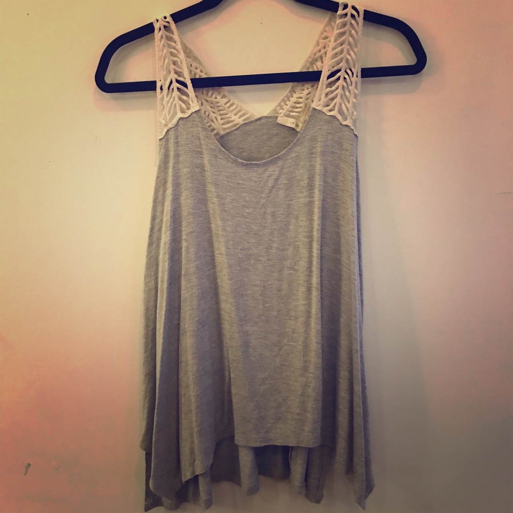 Gray stitch fix tank top